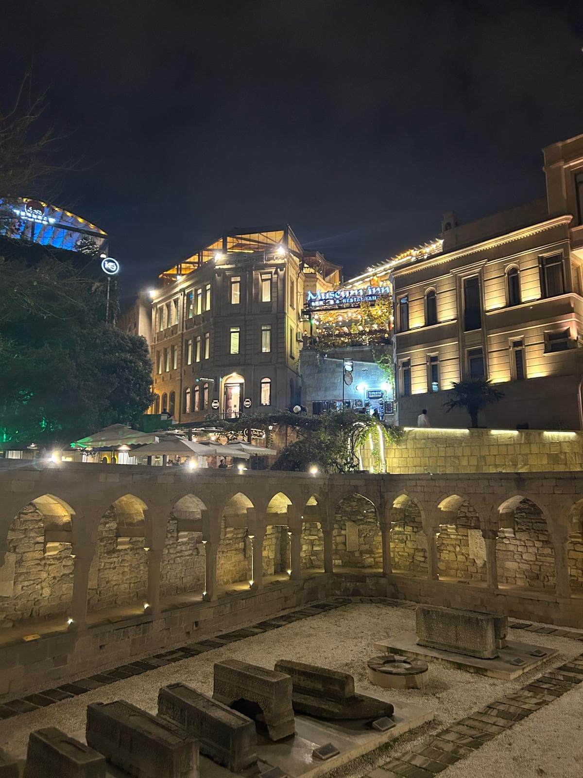 Old City at night, Baku, Azerbaijan