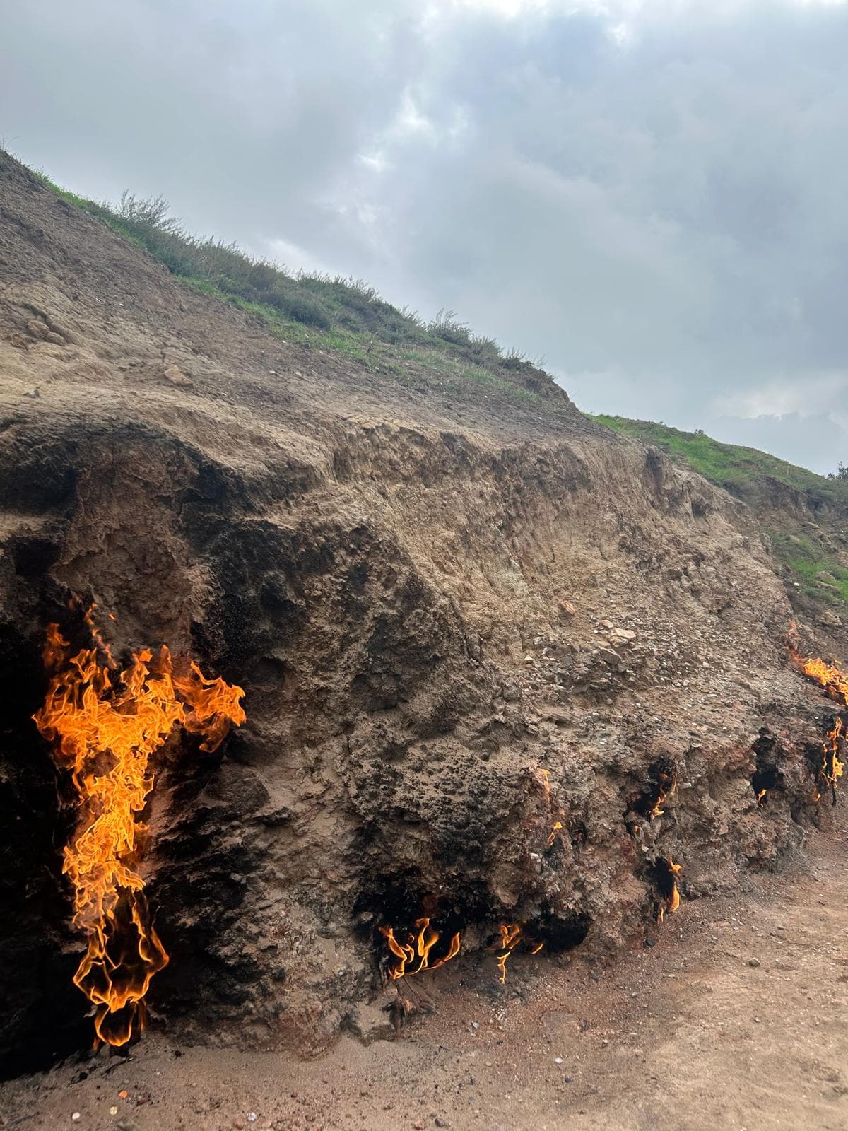 Yanar Dag, the eternal burning hillside, Azerbaijan